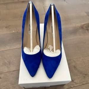 Charles David Passion Blue Suede Heels 7.5